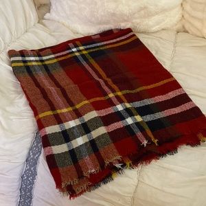 Red blanket scarf